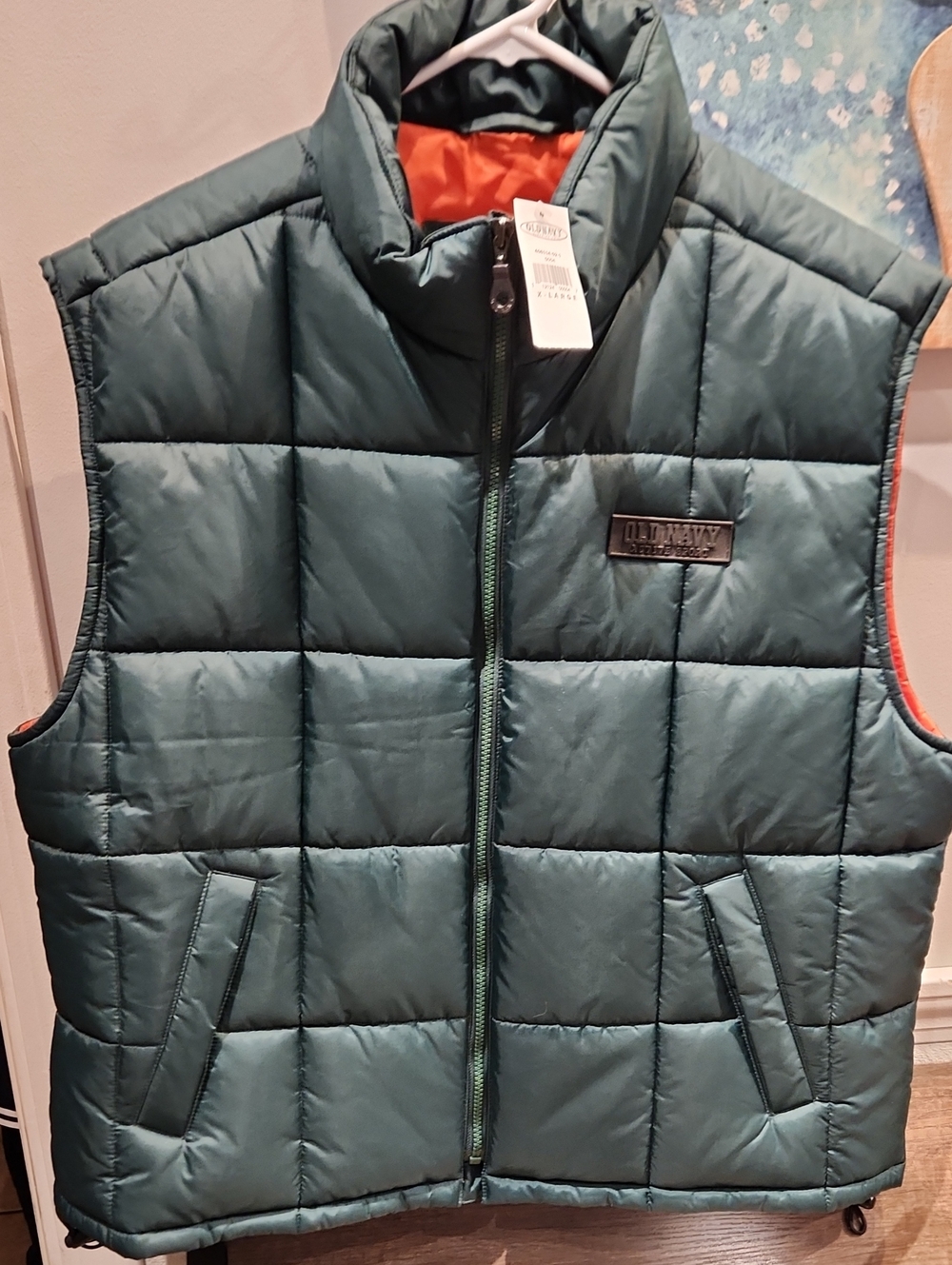 NWT Old Navy Men's Vintage Active Sport Quilted Puffer Vest Size XL